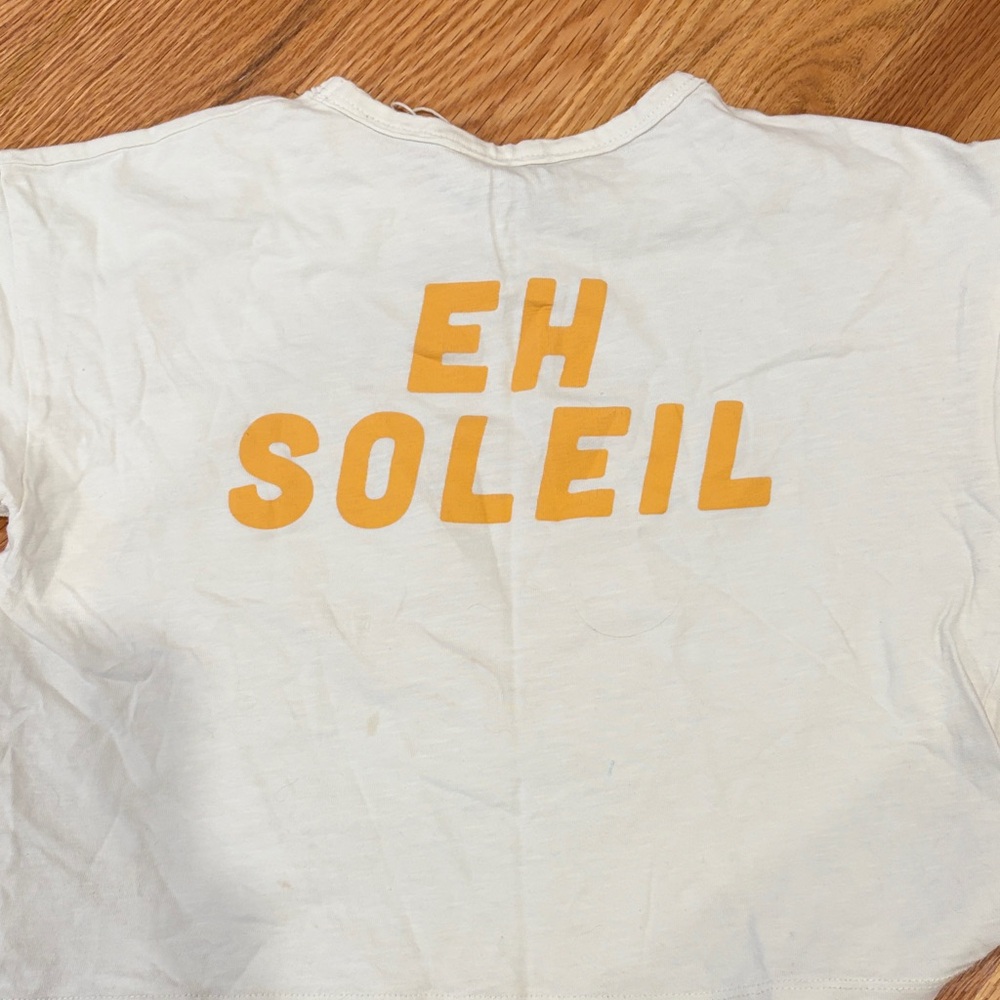 Kids White Tee with Orange Sun Graphic - Picture 3 of 3